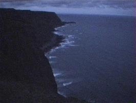The impressive coast views at Mansley Cliff during our evening walk along the coast path near Elmscott youth hostel